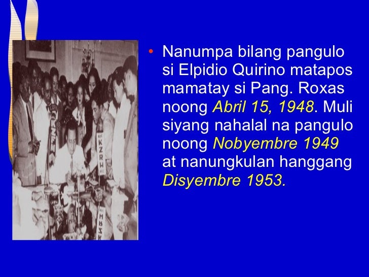 talambuhay ni dating pangulong elpidio quirino Ang dating pangulong maria corazon aquino ay isa sa mga tumatak na presidente ng pilipinas at maging sa buong mundo sa pamumuno ni pangulong corazon aquino. talambuhay ni dating pangulong elpidio quirino Ang dating pangulong maria corazon aquino ay isa sa mga tumatak na presidente ng pilipinas at maging sa buong mundo sa pamumuno ni pangulong corazon aquino.